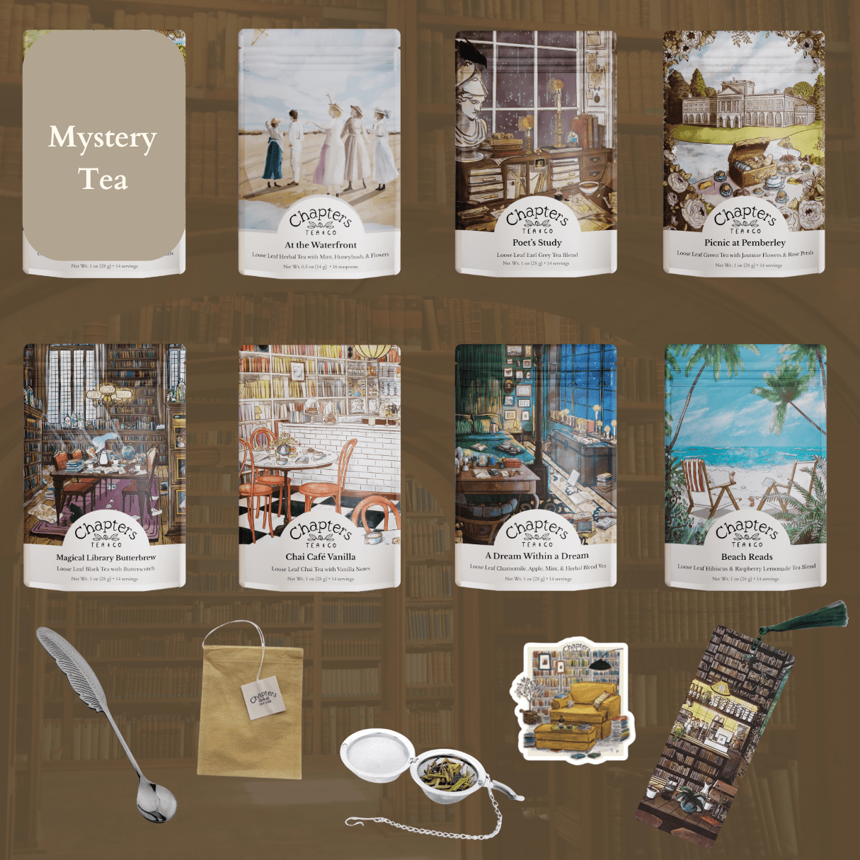 Book Lover Premium Tea Box (1oz Teas)