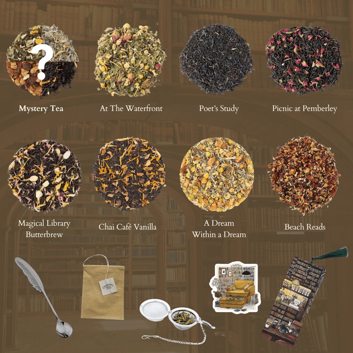 Book Lover Premium Tea Box (1oz Teas)