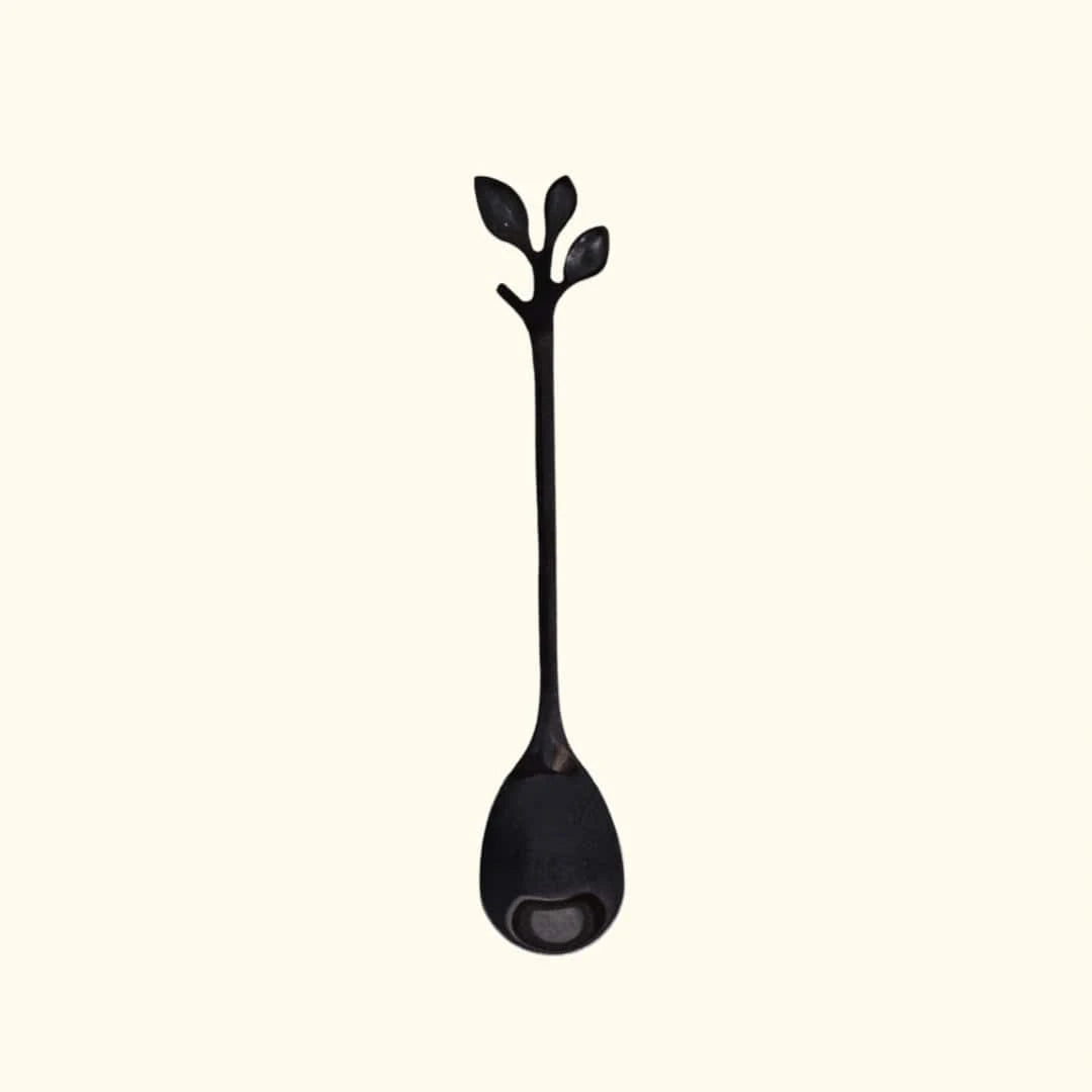 Leaf Teaspoon - Black