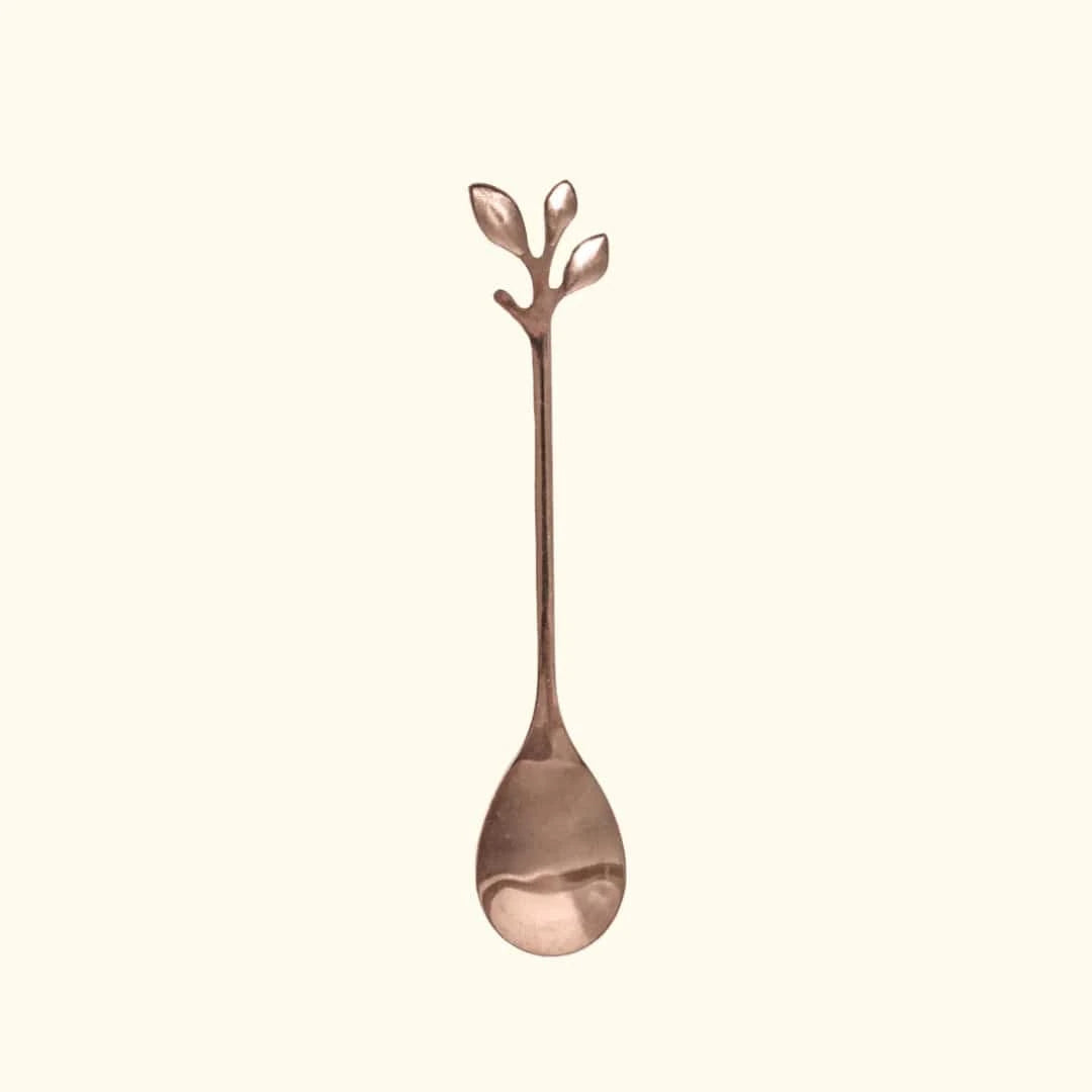 Leaf Teaspoon - Rose Gold